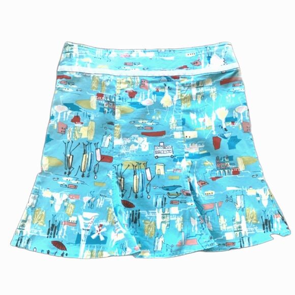 Moe Clothing Company Y2K Paris Pattern A line Pleated Skirt Size 3 - Picture 2 of 5